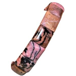 Dusty Pink Zebra Jasper Stretch Bracelet